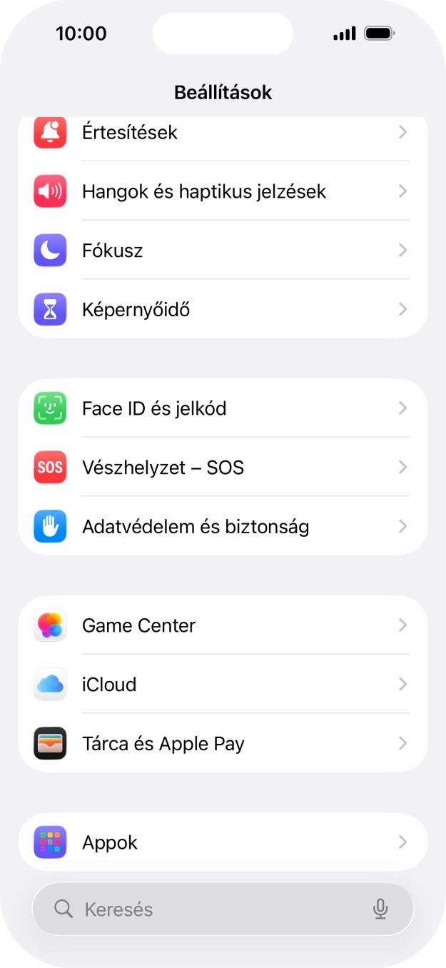 Válaszd az Appok lehetőséget. Válaszd az Appok lehetőséget.