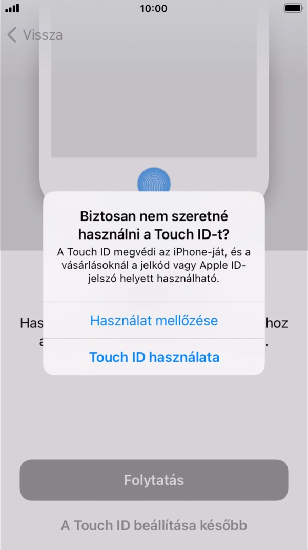Válaszd a Használat mellőzése lehetőséget. Válaszd a Használat mellőzése lehetőséget.