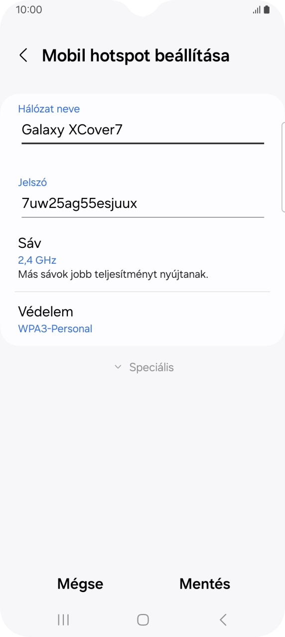 Kattints a „Jelszó” alatti mezőre, és írd be a kívánt jelszót.