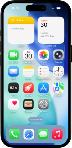 Imagen 1: Vista frontal del Apple iPhone 15 - Black