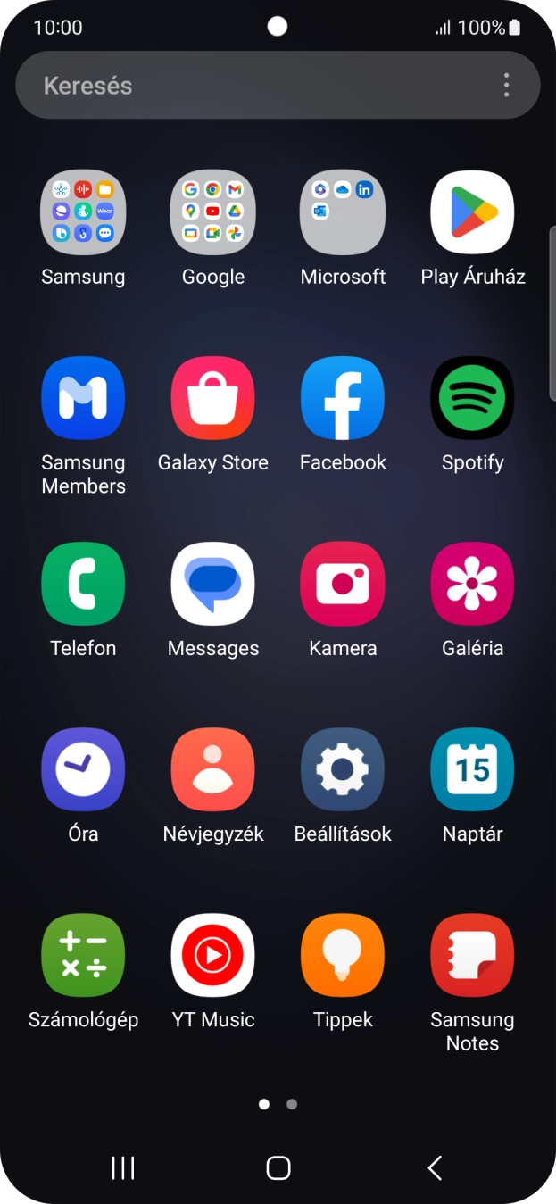 Válaszd a Samsung lehetőséget. Válaszd a Samsung lehetőséget.