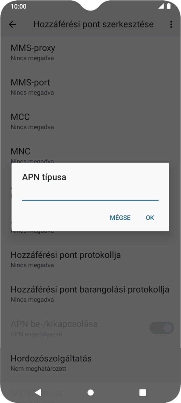 Írd be azt, hogy default, és válaszd az OK lehetőséget. Írd be azt, hogy default, és válaszd az OK lehetőséget.