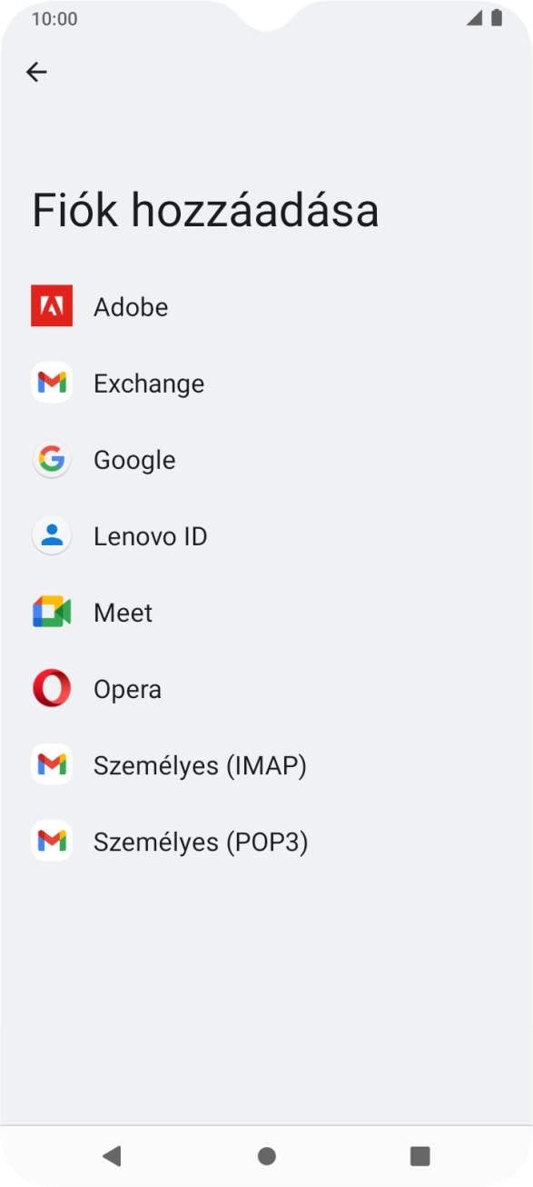 Válaszd a Google lehetőséget. Válaszd a Google lehetőséget.