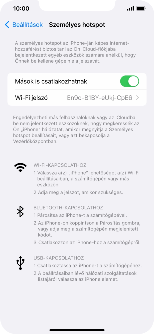 Húzd az ujjad felfelé a kijelző aljáról, hogy visszatérj a kezdőképernyőhöz.