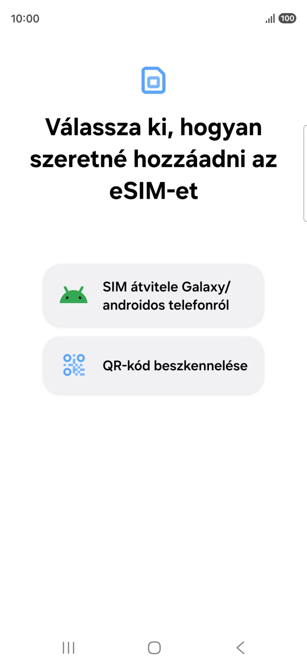 Válaszd a QR-kód beszkennelése lehetőséget. Válaszd a QR-kód beszkennelése lehetőséget.