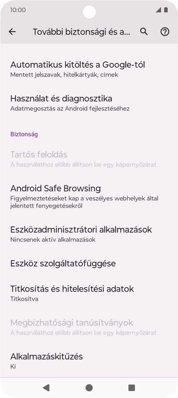 Válaszd az Eszköz szolgáltatófüggése lehetőséget. Válaszd az Eszköz szolgáltatófüggése lehetőséget.