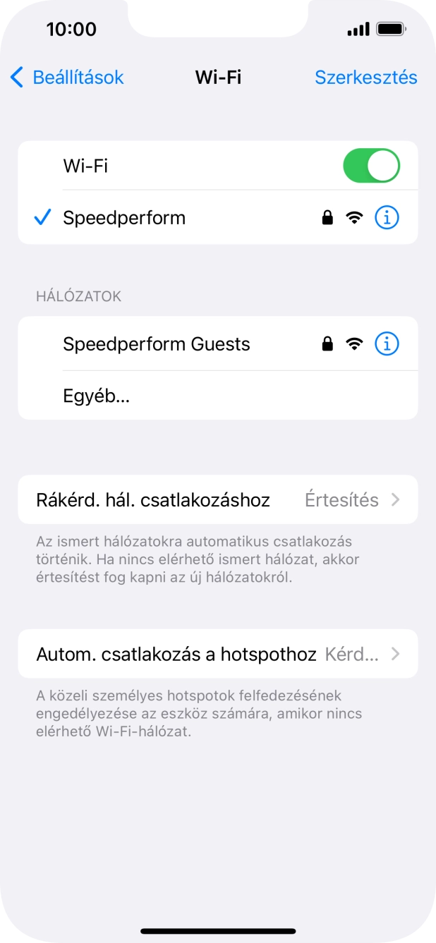 Húzd az ujjad felfelé a kijelző aljáról, hogy visszatérj a kezdőképernyőhöz.