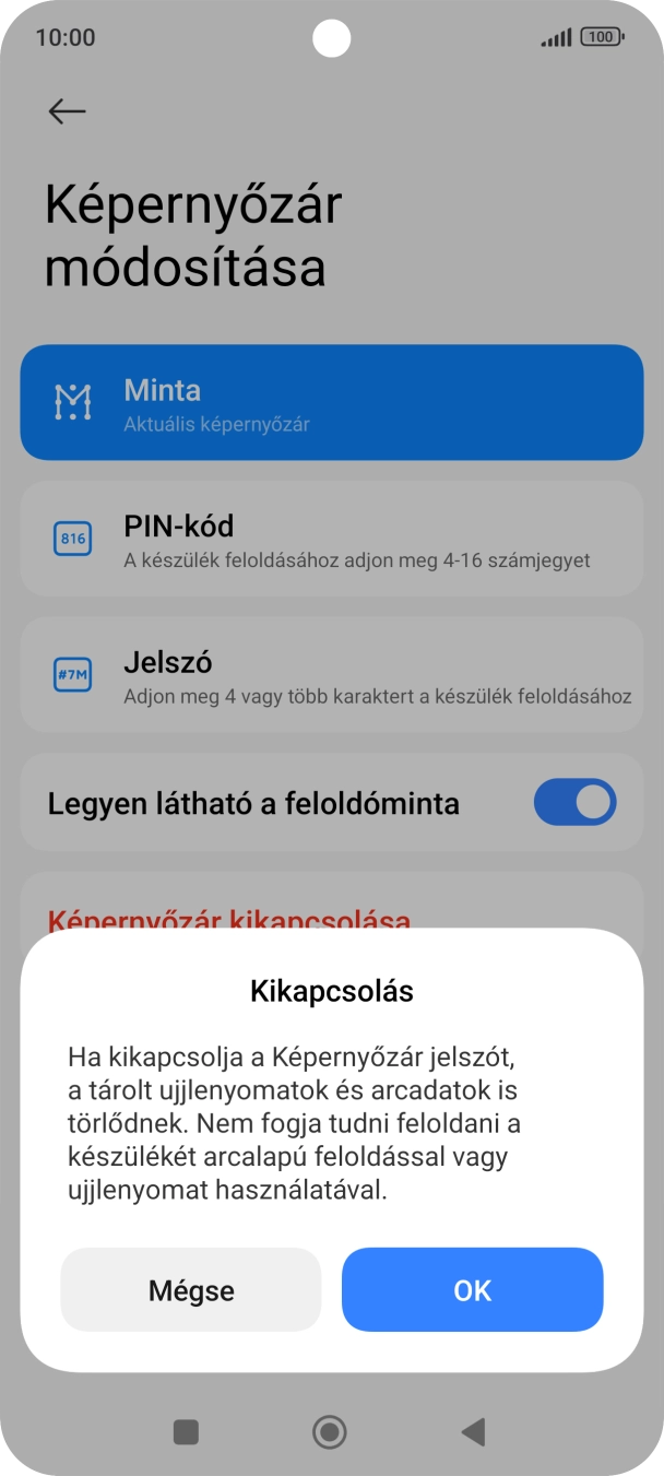 Válaszd az OK lehetőséget. Válaszd az OK lehetőséget.