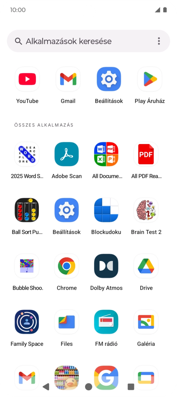 Válaszd a Play Áruház lehetőséget. Válaszd a Play Áruház lehetőséget.