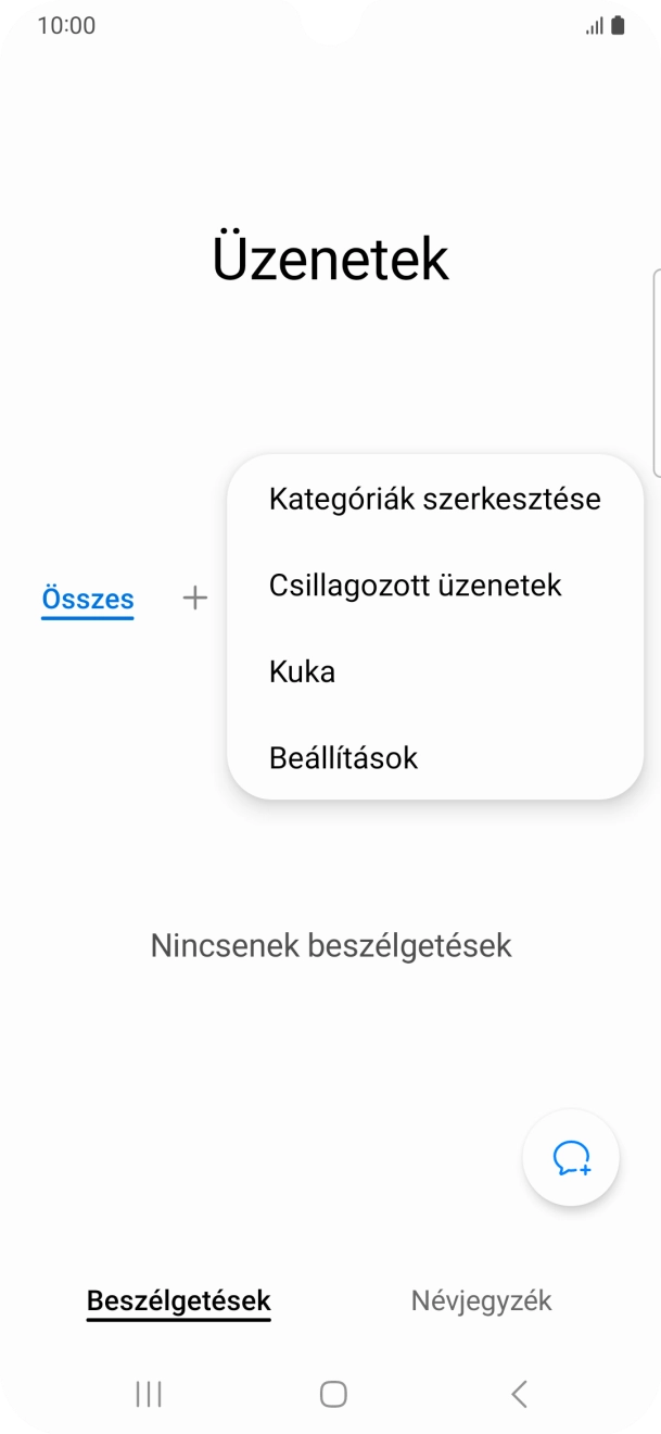 Válaszd a Beállítások lehetőséget. Válaszd a Beállítások lehetőséget.