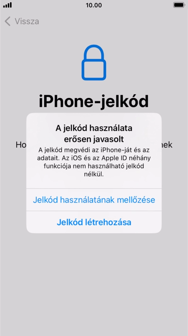 Ha kikapcsolod a funkciót, válaszd a Jelkód használatának mellőzése lehetőséget. Ha kikapcsolod a funkciót, válaszd a Jelkód használatának mellőzése lehetőséget.