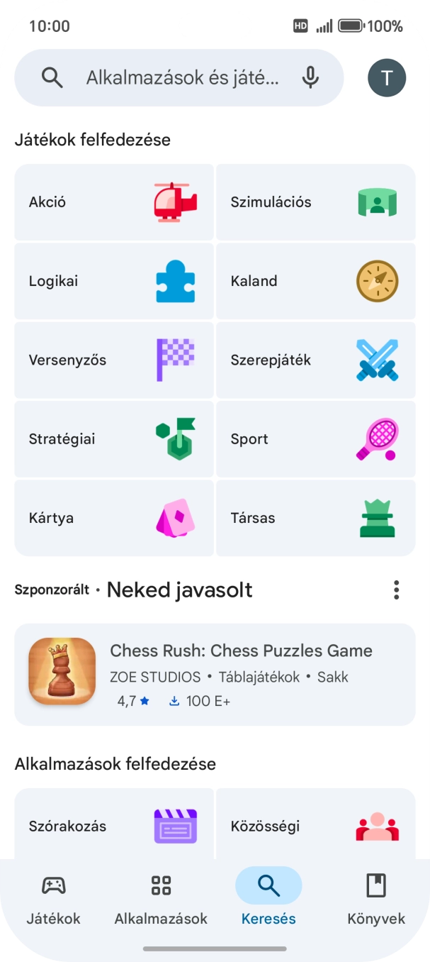 Kattints a keresés mezőre.