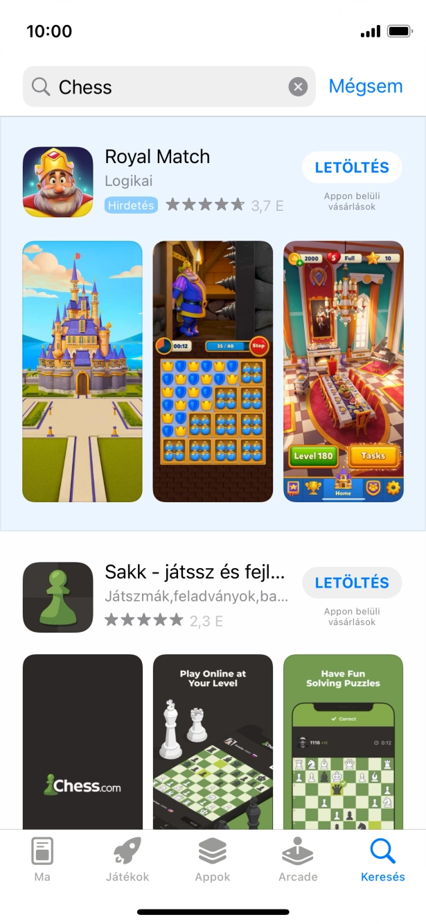 Kattints a kívánt alkalmazásra. Kattints a kívánt alkalmazásra.