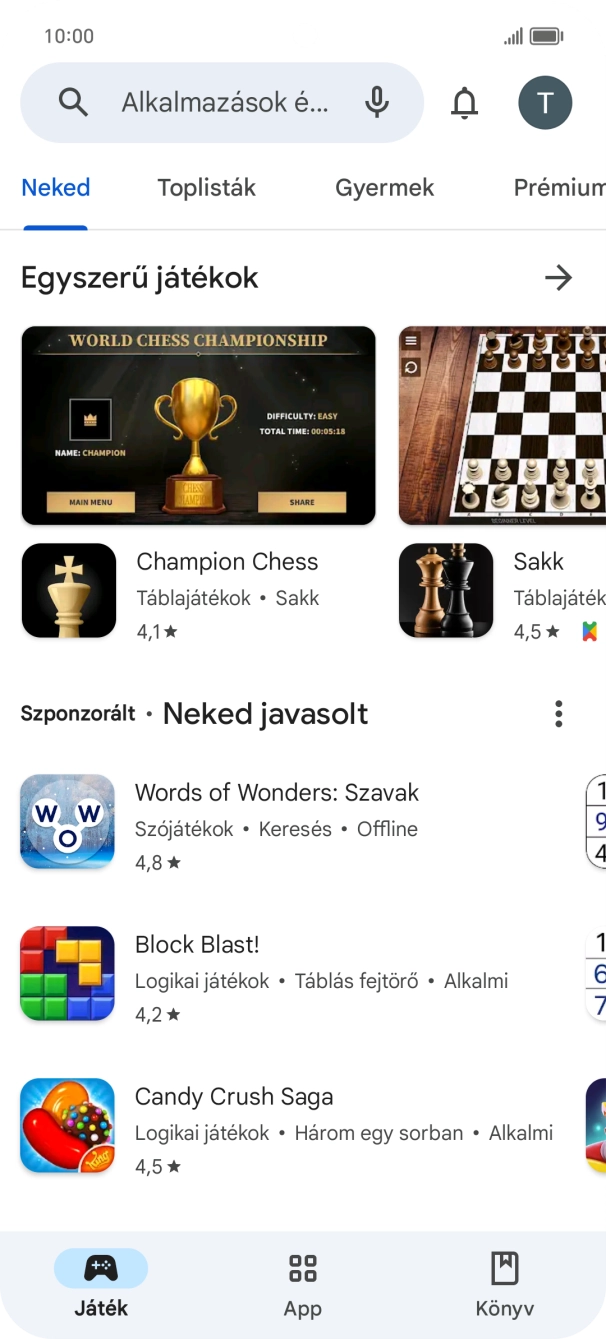 Kattints a keresés mezőre.