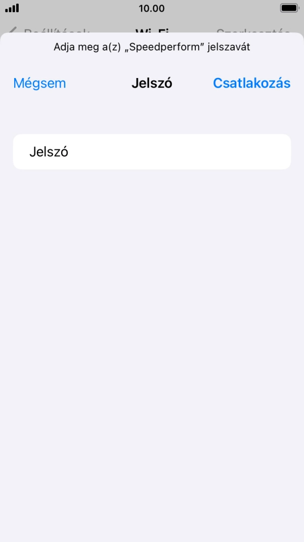 Válaszd a Csatlakozás lehetőséget.