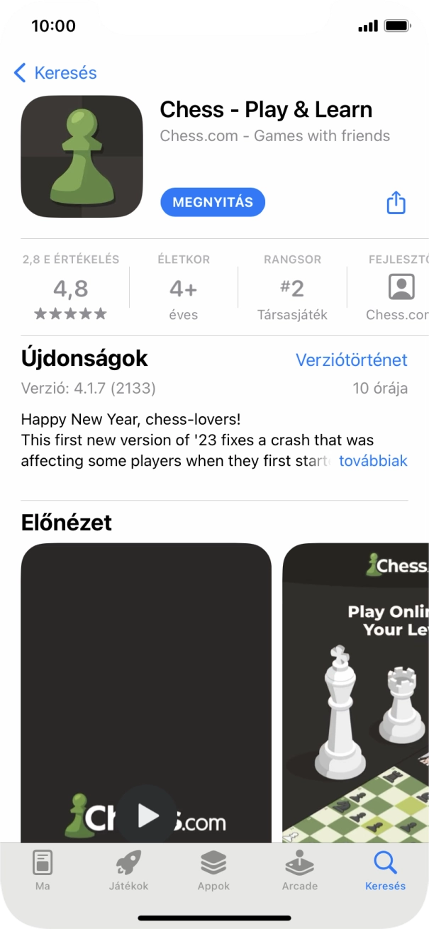 Húzd az ujjad felfelé a kijelző aljáról, hogy visszatérj a kezdőképernyőhöz.