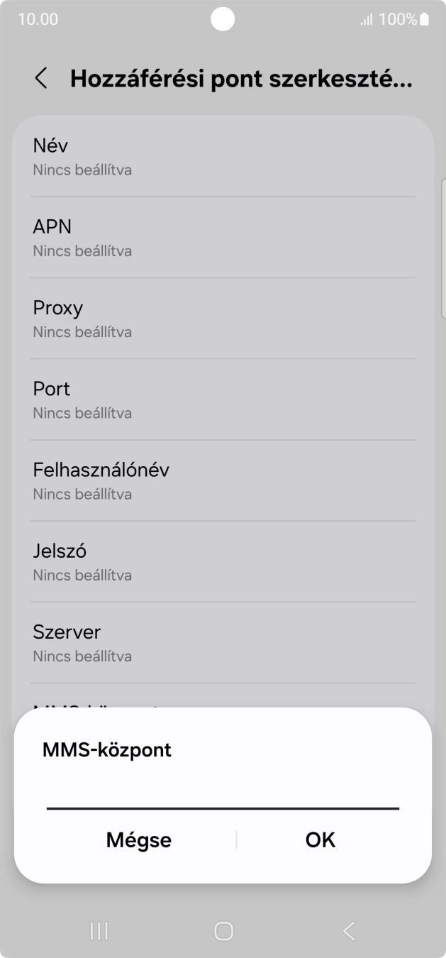 Írd be azt, hogy http://mms.one.hu/servlets/mms, és válaszd az OK lehetőséget.