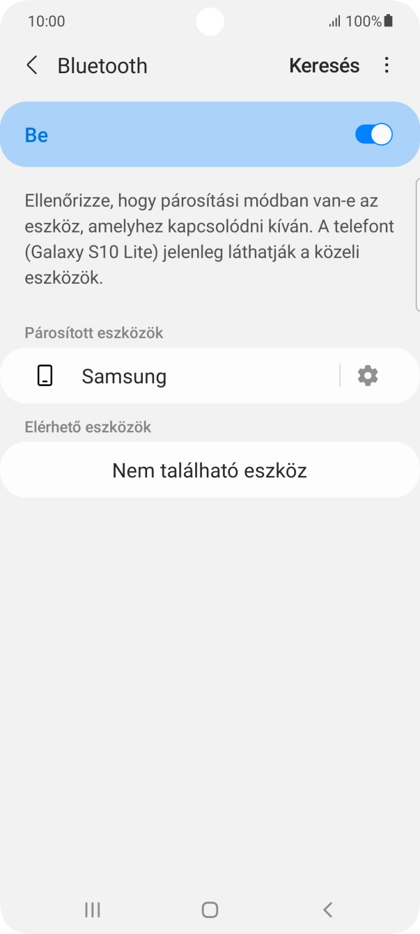 A befejezéshez, és ahhoz, hogy visszatérhess a főképernyőhöz, nyomd meg a főgombot.