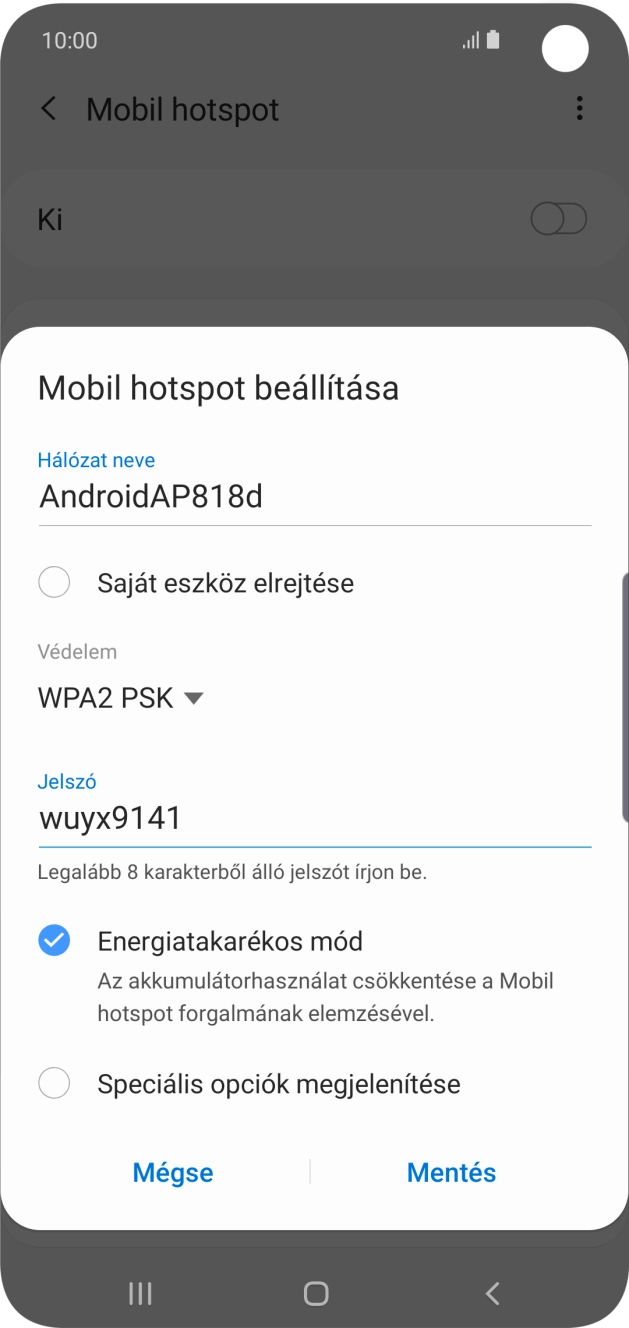 Válaszd a Mentés lehetőséget. Válaszd a Mentés lehetőséget.