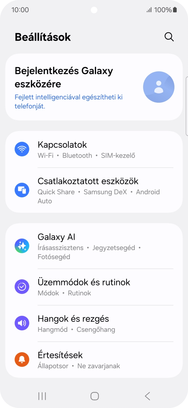 Válaszd a Kapcsolatok lehetőséget. Válaszd a Kapcsolatok lehetőséget.