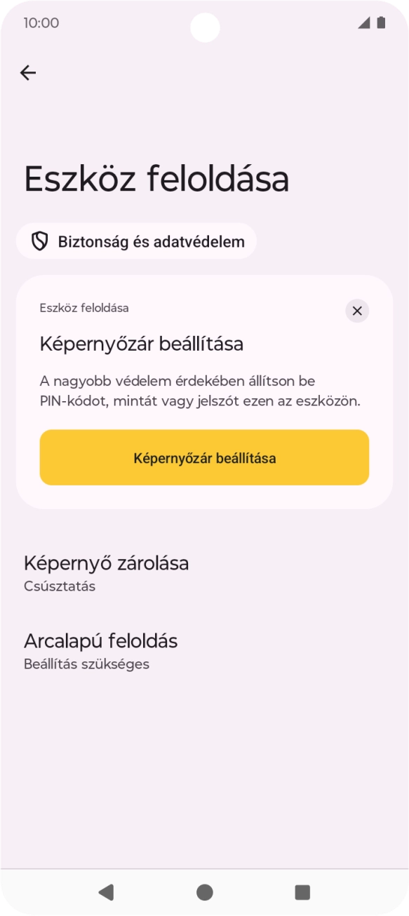 Válaszd a Képernyő zárolása lehetőséget. Válaszd a Képernyő zárolása lehetőséget.