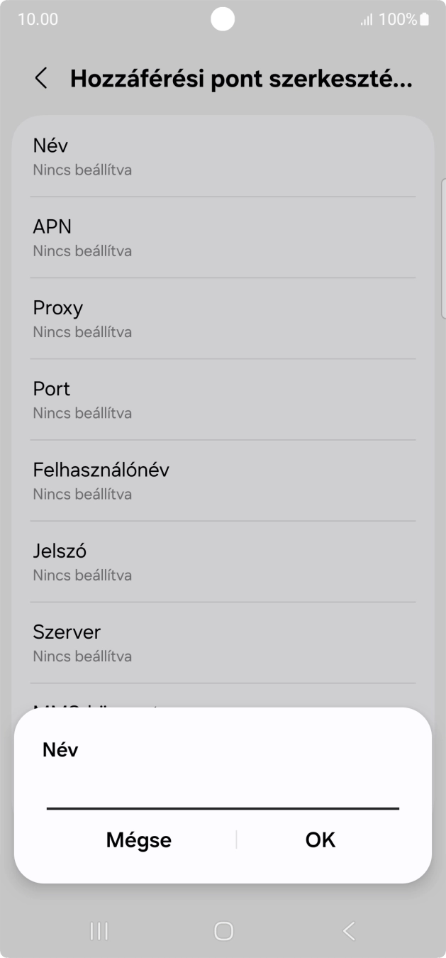 Írd be azt, hogy One Internet, és válaszd az OK lehetőséget. Írd be azt, hogy One Internet, és válaszd az OK lehetőséget.