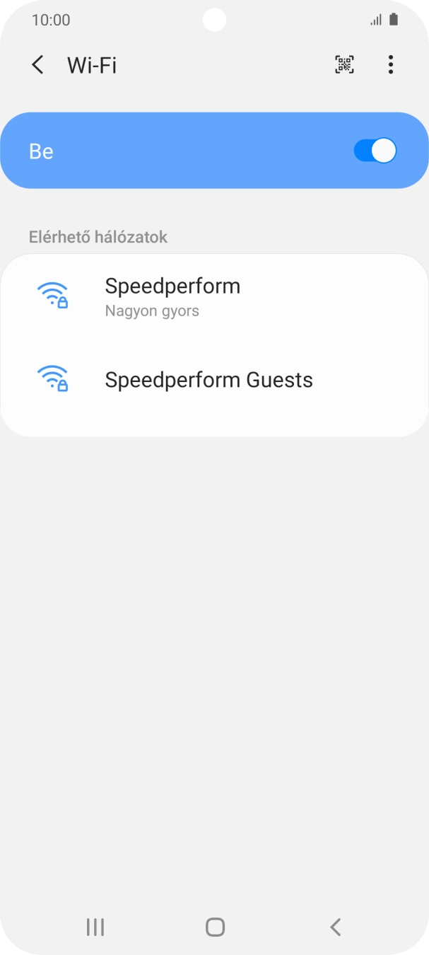 Válaszd ki a kívánt Wi-Fi hálózatot.