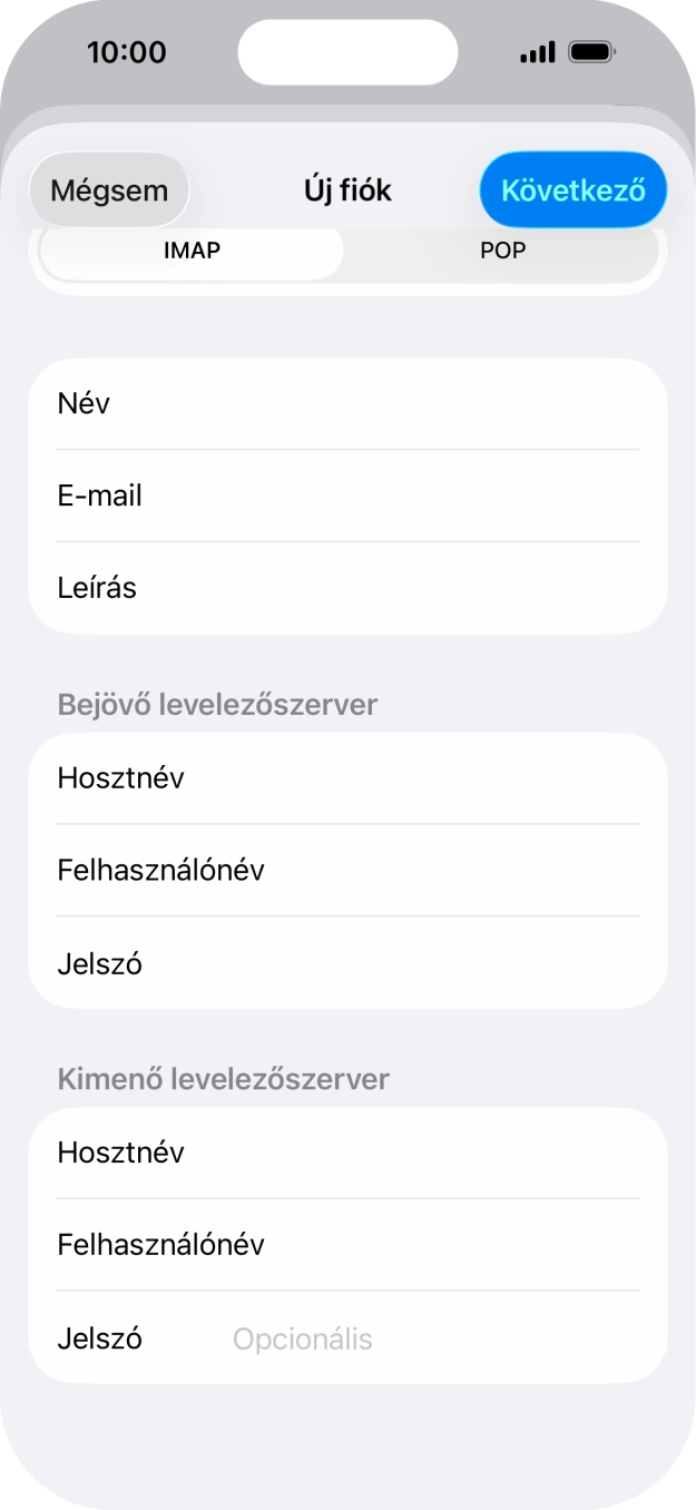 Kattints a Jelszó mezőre, és írd be az e-mail-fiókodhoz tartozó jelszót.