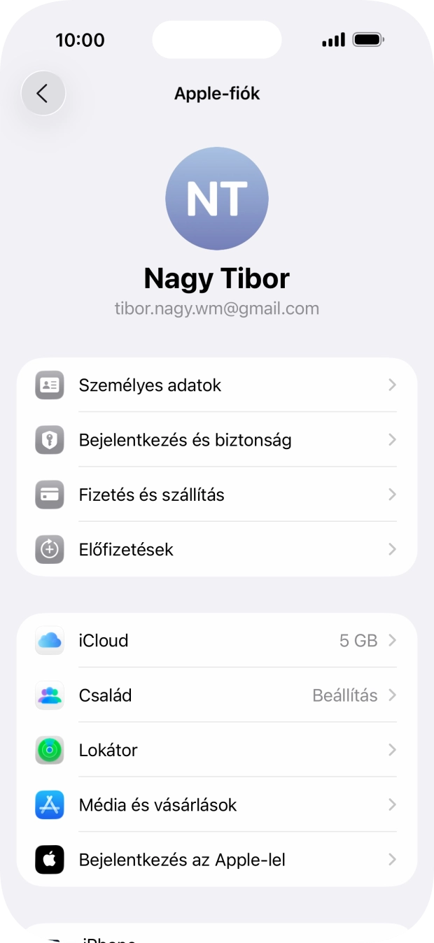 Húzd az ujjad felfelé a kijelző aljáról, hogy visszatérj a kezdőképernyőhöz.