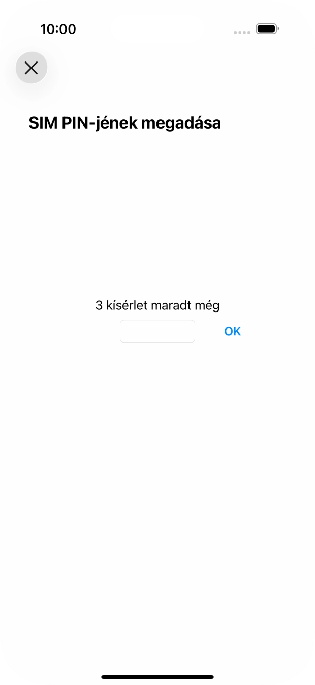 Amennyiben a SIM-kártyád zárolva van, írd be a PIN-kódodat, és válaszd az OK lehetőséget.