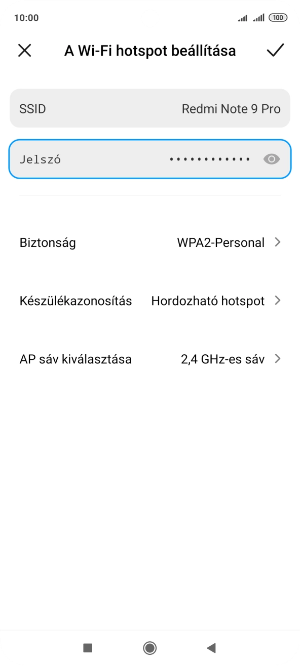 Kattints a „Biztonság” melletti mezőre.