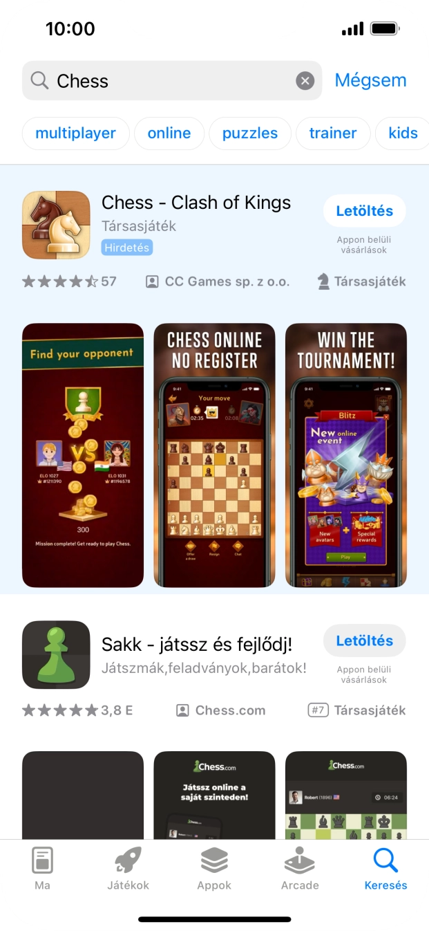 Kattints a kívánt alkalmazásra. Kattints a kívánt alkalmazásra.