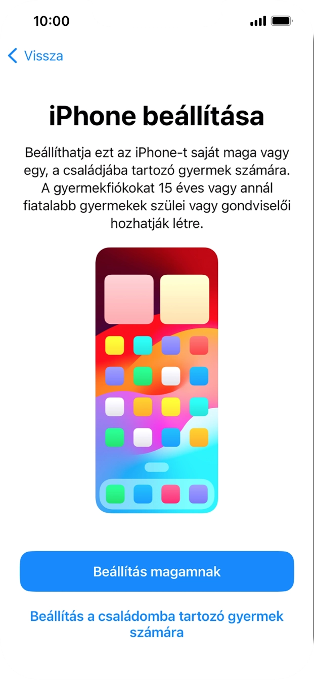 Válaszd a Beállítás magamnak lehetőséget.