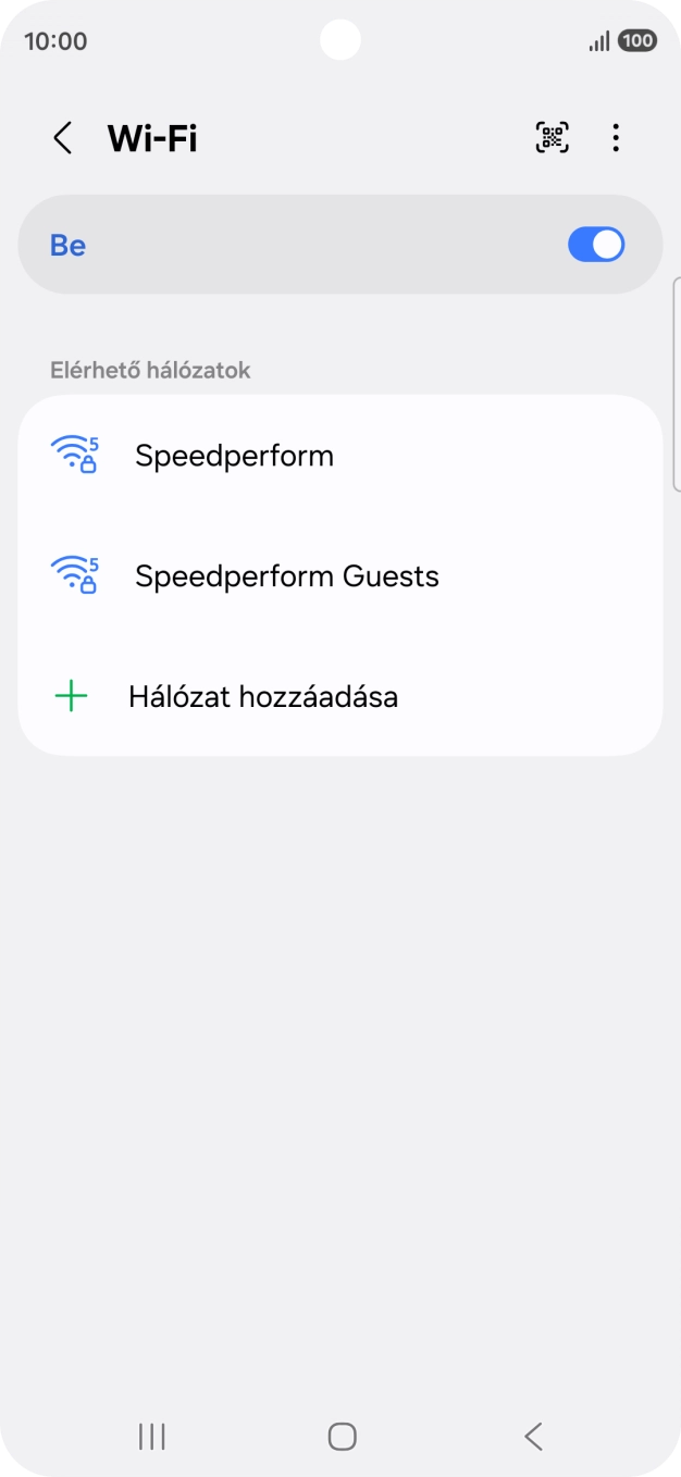 Válaszd ki a kívánt Wi-Fi hálózatot.