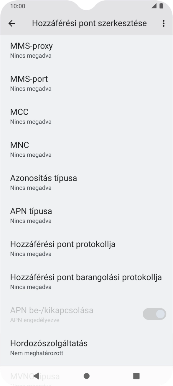Válaszd az MCC lehetőséget. Válaszd az MCC lehetőséget.