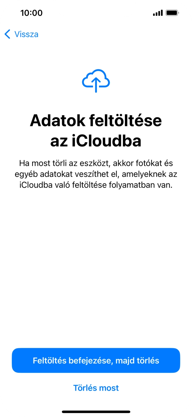 Válaszd ki a kívánt beállítást. Válaszd ki a kívánt beállítást.