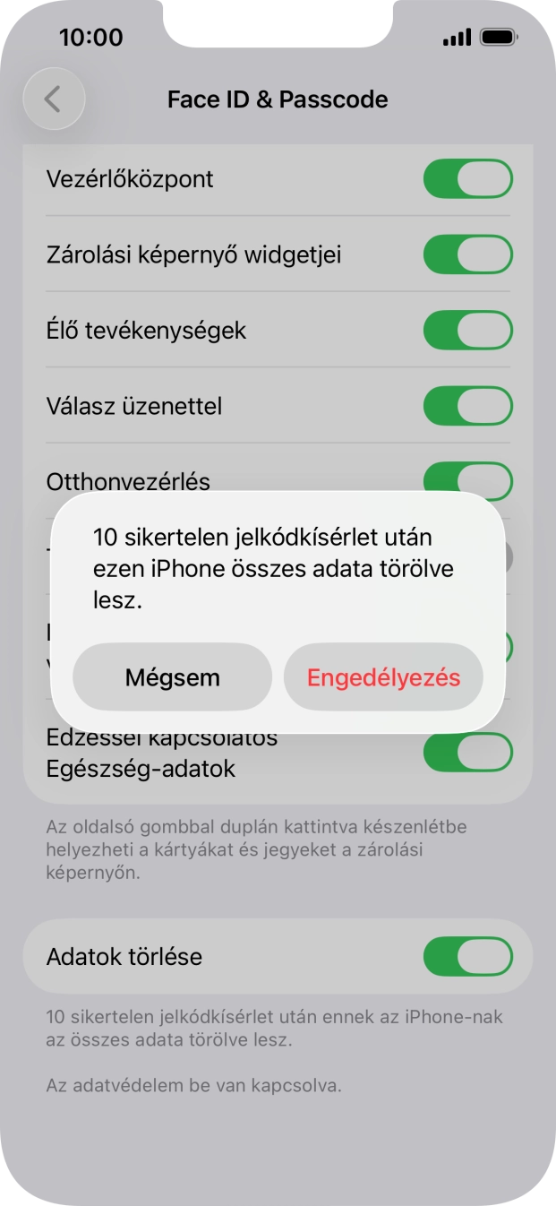 Ha bekapcsolod a funkciót, válaszd az Engedélyezés lehetőséget. Ha bekapcsolod a funkciót, válaszd az Engedélyezés lehetőséget.