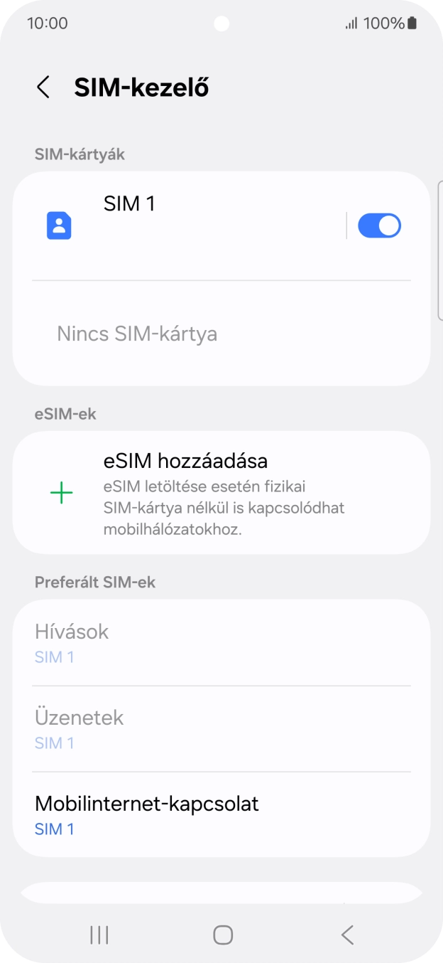Válaszd az eSIM hozzáadása lehetőséget. Válaszd az eSIM hozzáadása lehetőséget.