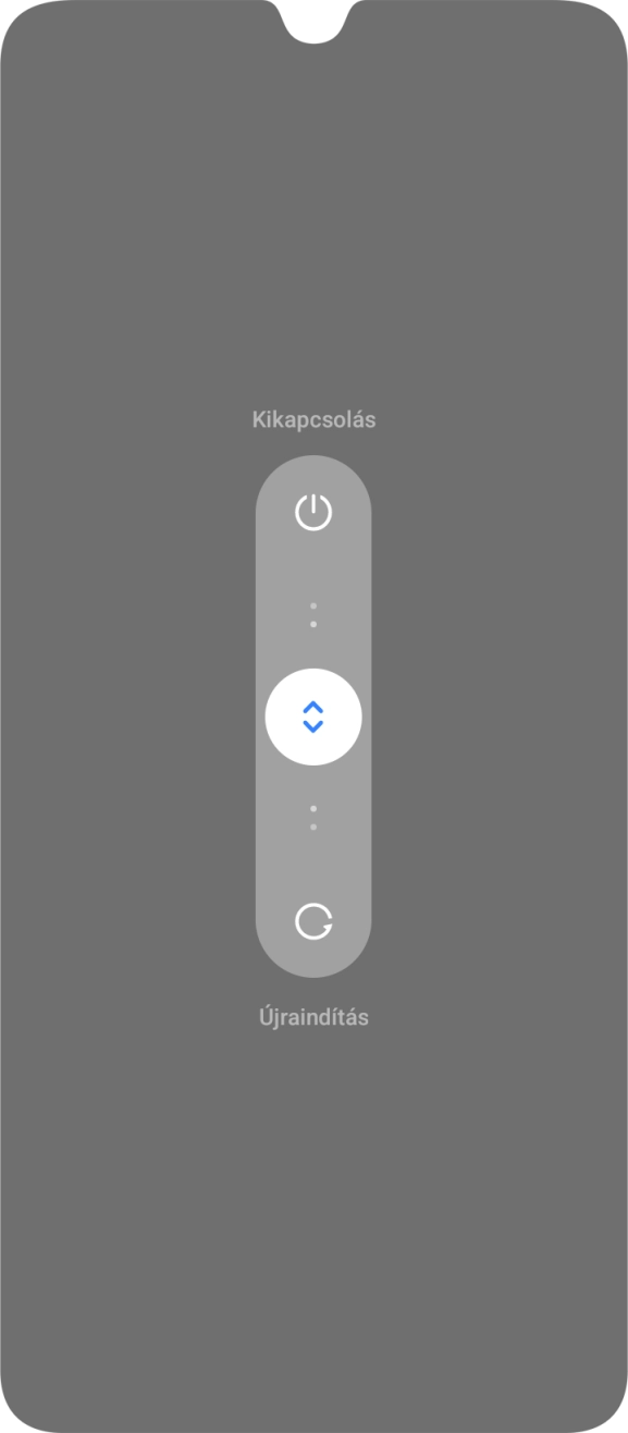 Érintsd meg a kört, és húzd felfelé.