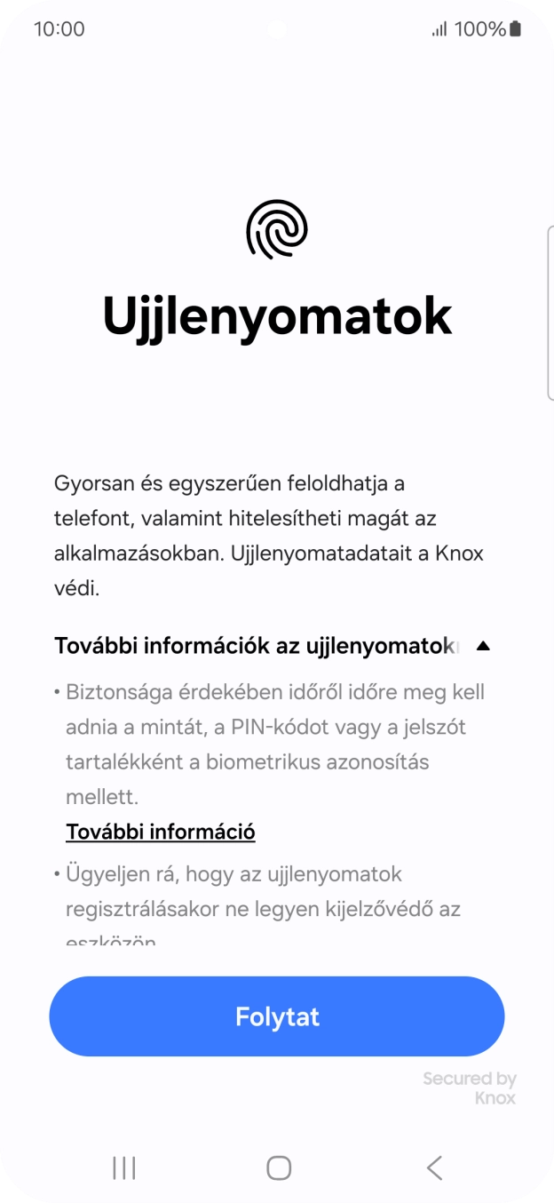 Válaszd a Folytat lehetőséget. Válaszd a Folytat lehetőséget.