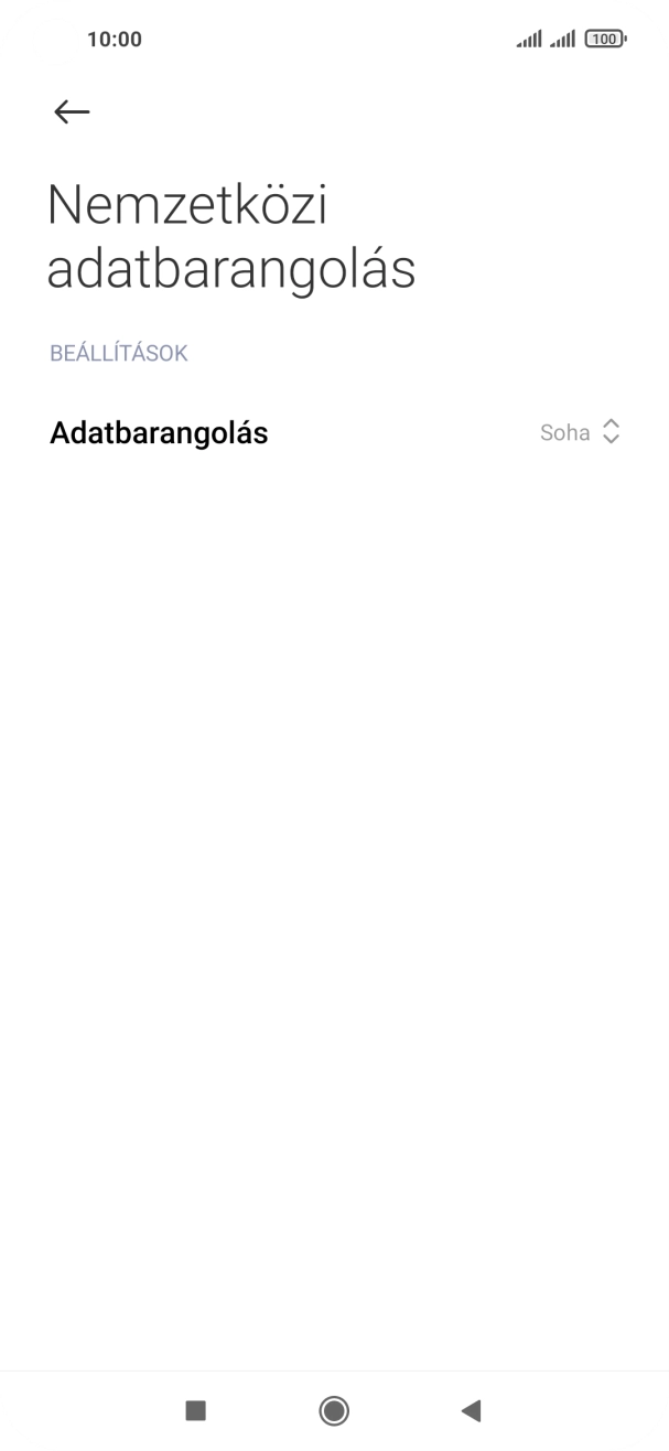Válaszd az Adatbarangolás lehetőséget.