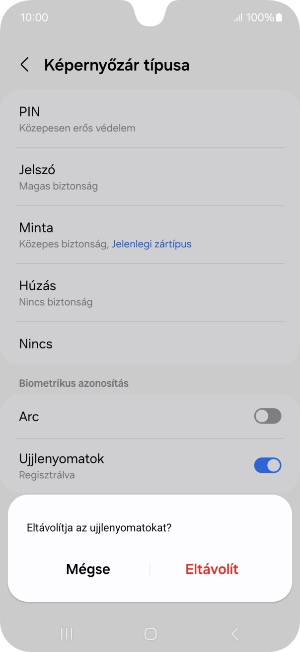 Válaszd az Eltávolít lehetőséget.