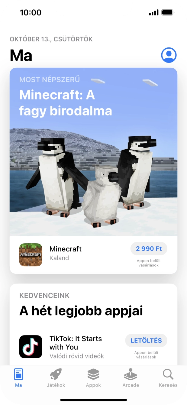 Válaszd a Keresés lehetőséget.