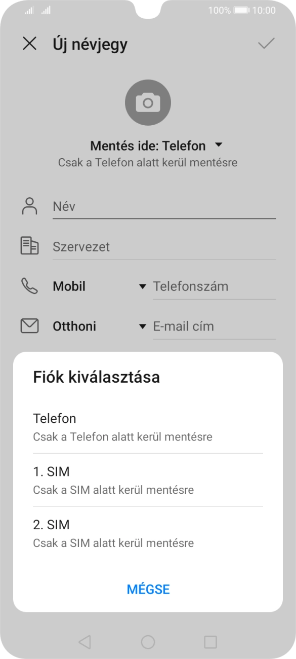 Válaszd a Telefon lehetőséget. Válaszd a Telefon lehetőséget.