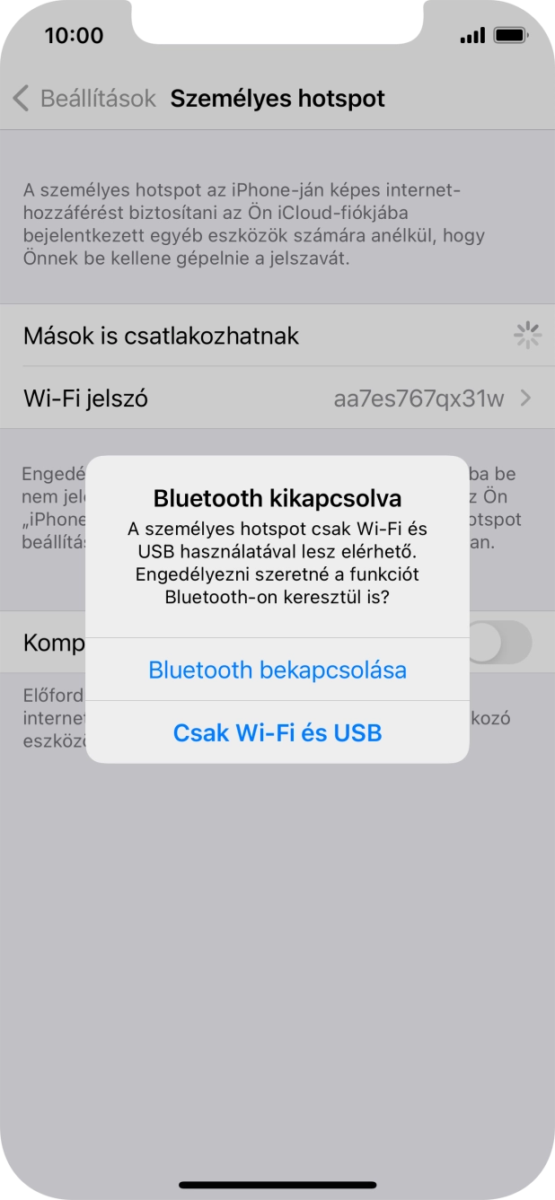 Amennyiben ki van kapcsolva a Wi-Fi, válaszd a Csak Wi-Fi és USB lehetőséget.