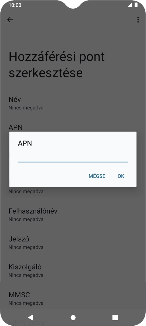Amennyiben előfizetésed van, írd be azt, hogy internet, és válaszd az OK lehetőséget. Amennyiben előfizetésed van, írd be azt, hogy internet, és válaszd az OK lehetőséget.