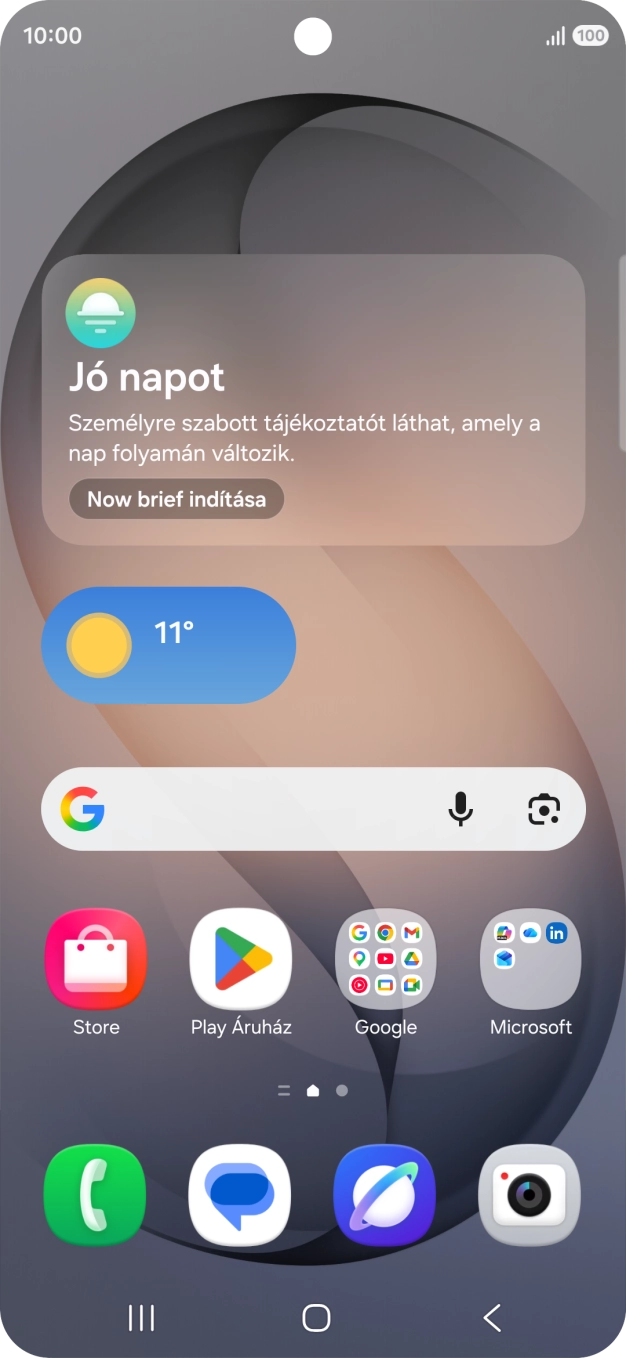 Húzd az ujjadat lefelé a kijelző jobb felső sarkától. Húzd az ujjadat lefelé a kijelző jobb felső sarkától.