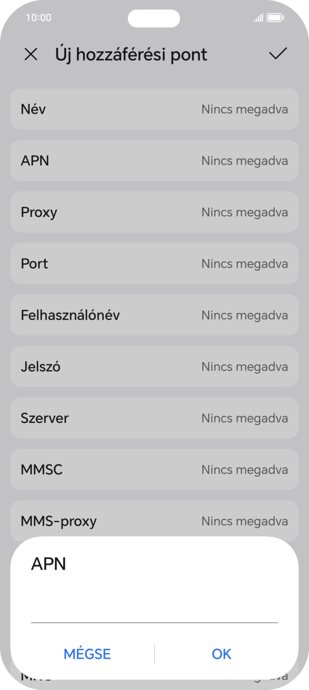 Amennyiben előfizetésed van, írd be azt, hogy internet, és válaszd az OK lehetőséget. Amennyiben előfizetésed van, írd be azt, hogy internet, és válaszd az OK lehetőséget.