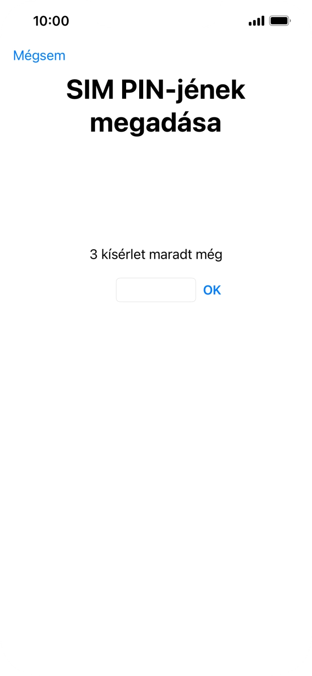 Amennyiben a SIM-kártyád zárolva van, írd be a PIN-kódodat, és válaszd az OK lehetőséget.
