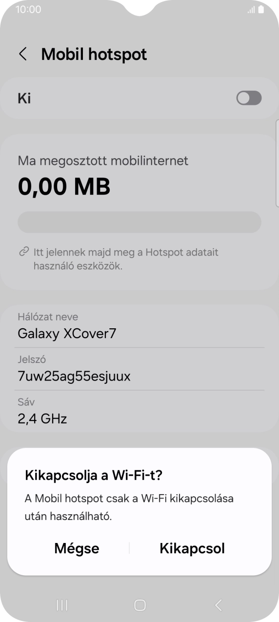 Válaszd a Kikapcsol lehetőséget.